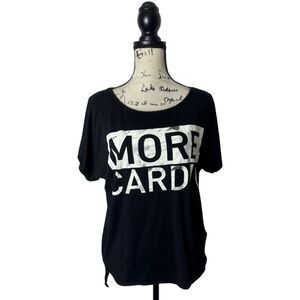 Domyos Black “More Cardio” Graphic Workout T-Shirt Women’s Small/Medium Activewe